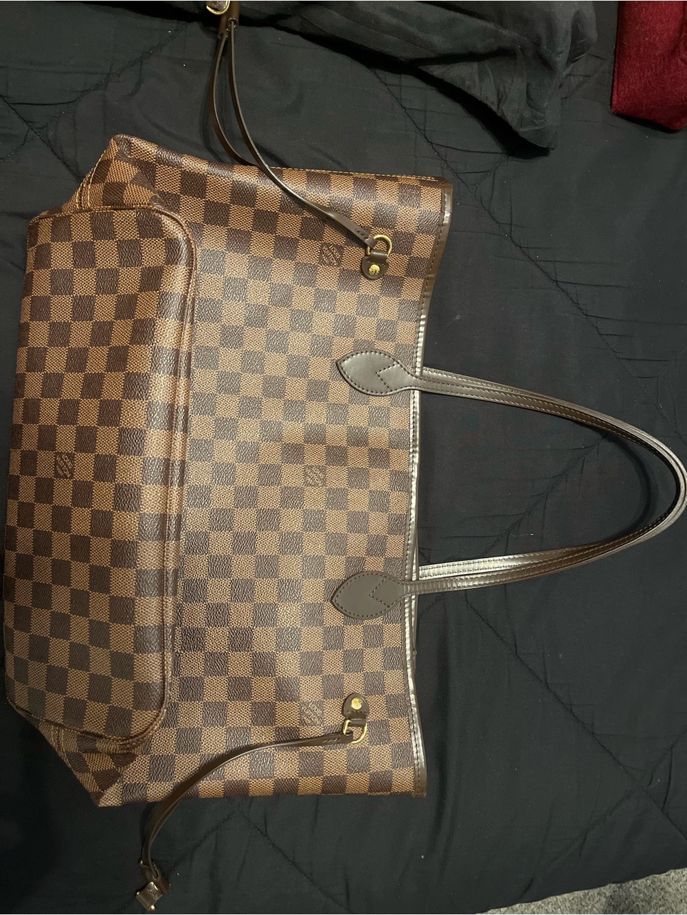 AUTHENTIC Louis Vuitton NEVERFULL MM Damier Ebene Tote Bag - Picture 2 of 10